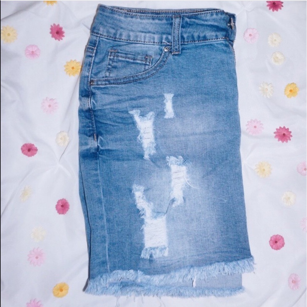 Wax Jean Denim Skirt